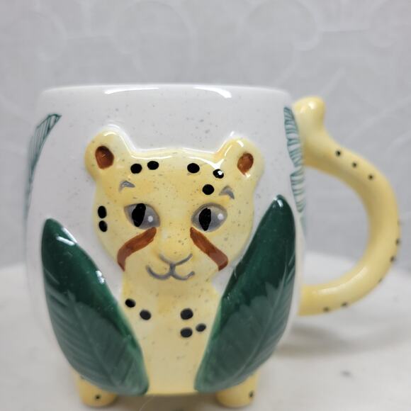 The Critter Collection Cheetah Mug 3D Big Cat Ceramic Footed Tail‎ Handle - Picture 15 of 16